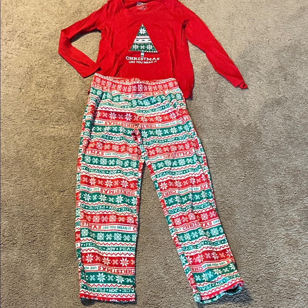 Festive Red and Green Women's Pajama Set